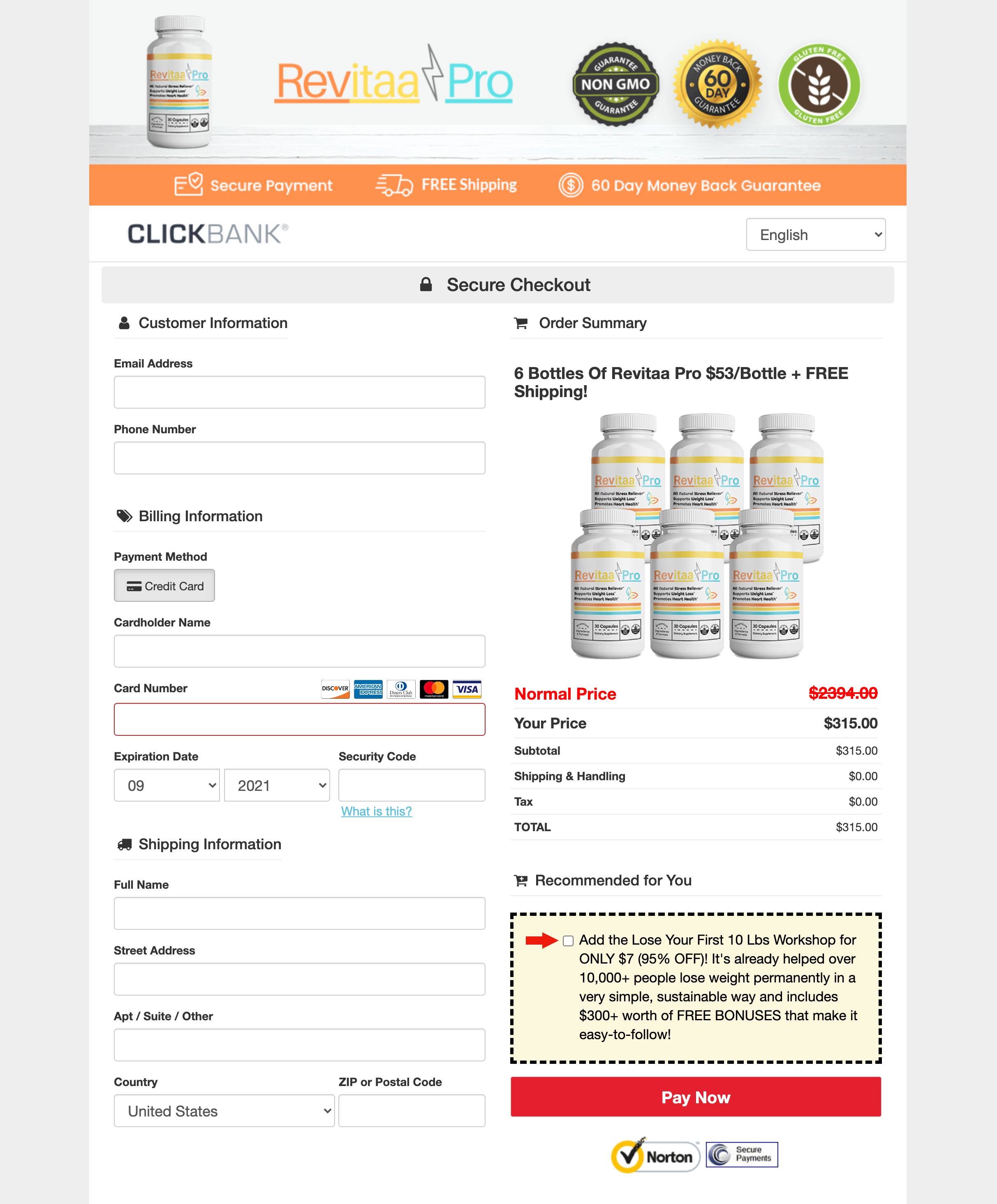 Revitaa Pro - Order Page